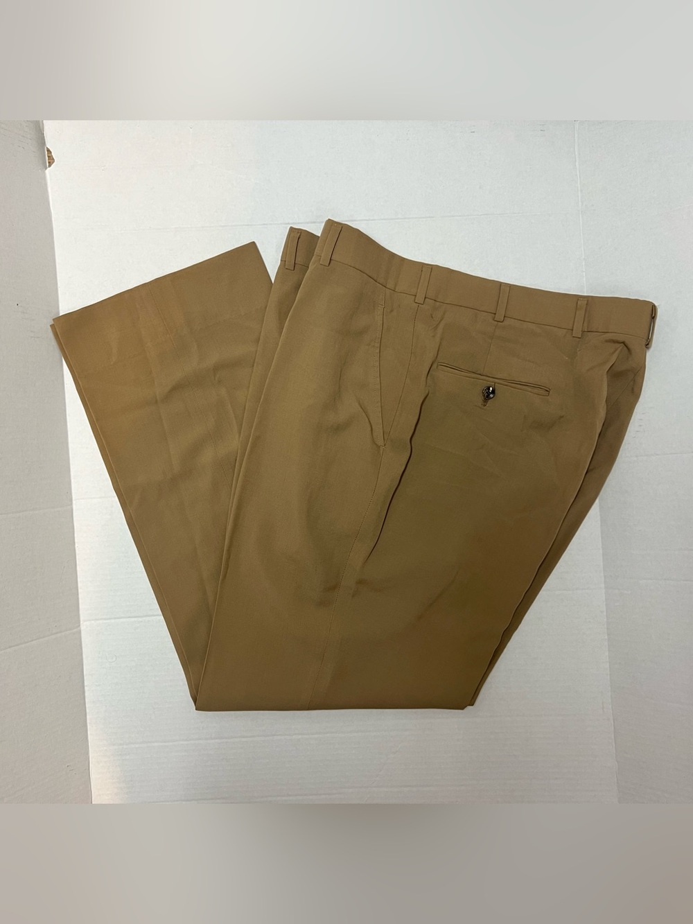 Hart Schaffner Marx Vintage Men's 44R Blazer 39x30 Pants Vest Tan 3-Piece Suit - Picture 4 of 11